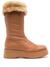 Paloma Barceló Neo Platform Boots In Brown