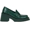 Paloma Barceló Woman Loafers Green Size 7 Leather In Green