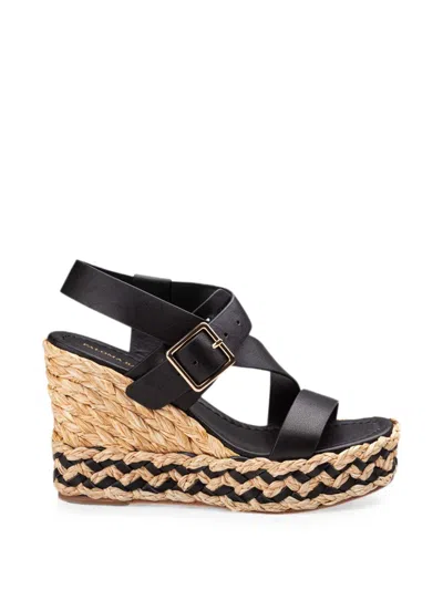 Paloma Barceló Olea Calidis Leather Wedge Sandals In Brown