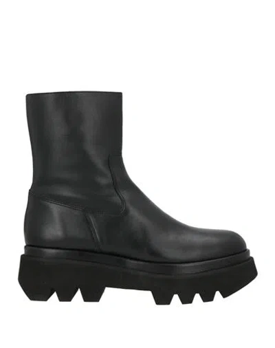 Paloma Barceló Osian Woman Ankle Boots Black Size 10 Leather