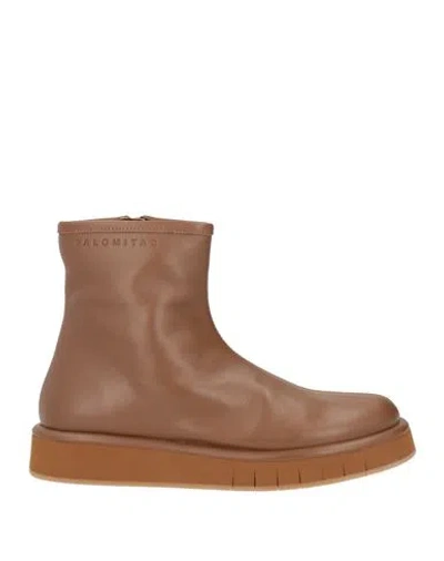 Paloma Barceló Palomitas By  Alison Woman Ankle Boots Tan Size 8 Leather In Brown