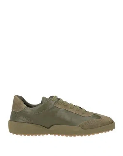 Paloma Barceló Palomitas By  Asami Woman Sneakers Military Green Size 8 Leather In Multi