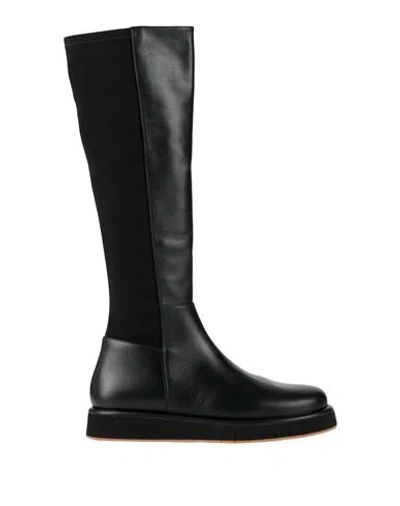 Paloma Barceló Palomitas By  Woman Boot Black Size 8 Leather, Textile Fibers
