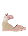Paloma Barceló Palomitas By  Woman Espadrilles Pink Size 8 Leather In Pink