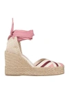 Paloma Barceló Palomitas By  Woman Espadrilles Pink Size 8 Textile Fibers In Pink