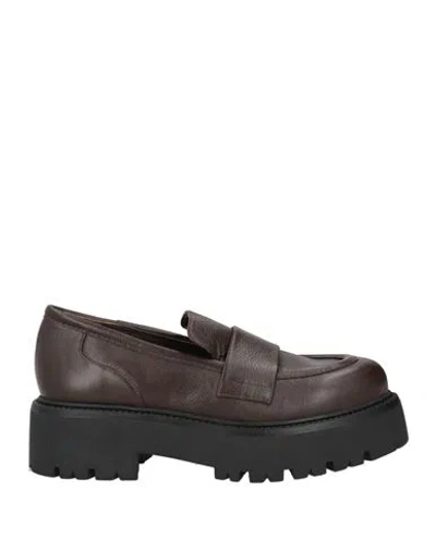 Paloma Barceló Peny Woman Loafers Brown Size 9 Leather