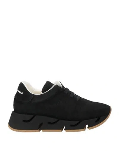 Paloma Barceló Pia Woman Sneakers Black Size 7 Leather In Multi