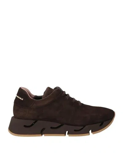 Paloma Barceló Pia Woman Sneakers Dark Brown Size 8 Leather