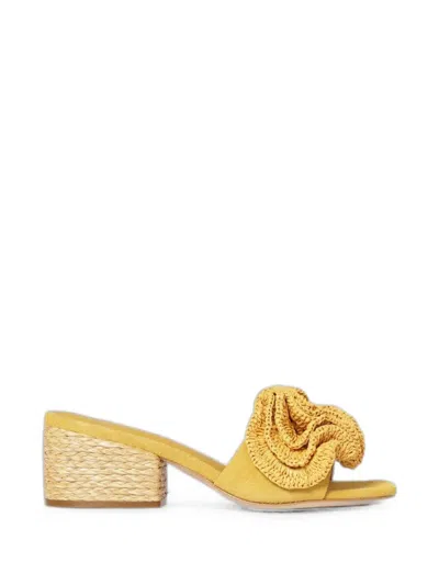 Paloma Barceló Polly Suede Sandals In Yellow