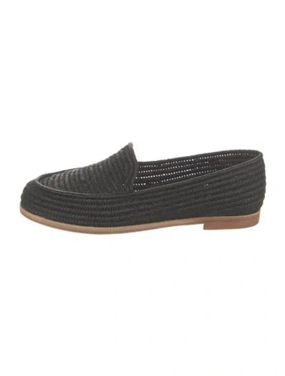 Pre-owned Paloma Barceló Raffia Loafers In Multi