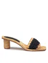 Paloma Barceló Paloma Uliana Raffia Sandal Natural And Black Color