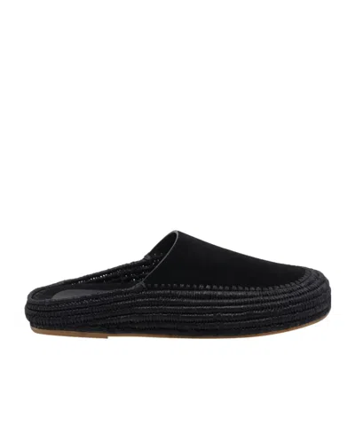 Paloma Barceló Round-toe Slippers In Black