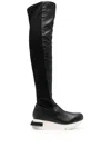 Paloma Barceló Rubber-platform Long Boots In Black