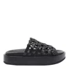 Paloma Barceló Paloma Barcelo Leather Nadira Flat Sandals In Black