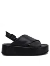 Paloma Barceló Woman Sandals Black Size 8 Calfskin In Black
