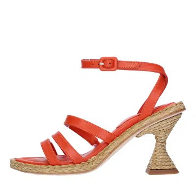Paloma Barcelo’ Paloma Barcelo Sandals In Rosso Vivaci