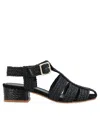 Paloma Barceló Woman Sandals Black Size 6 Natural Raffia