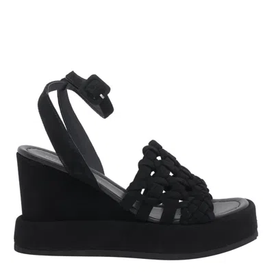 Paloma Barceló Ulla Woven Buckle Ulla Sandals In Black