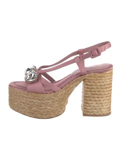 Pre-owned Paloma Barceló Straw Espadrilles In Brown