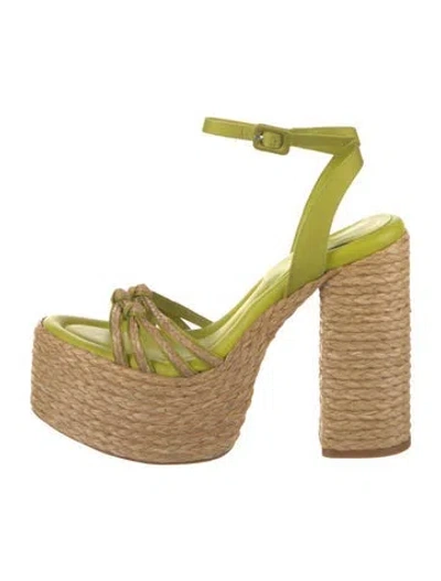 Pre-owned Paloma Barceló Straw Sandals In Brown
