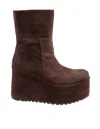 Paloma Barceló Suede Ankle Boot In Brown