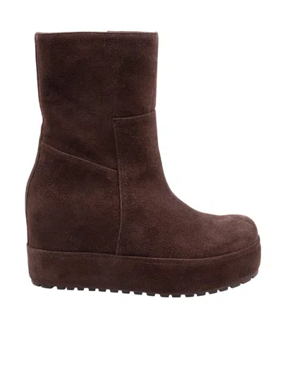 Paloma Barceló Suede Ankle Boot In Brown