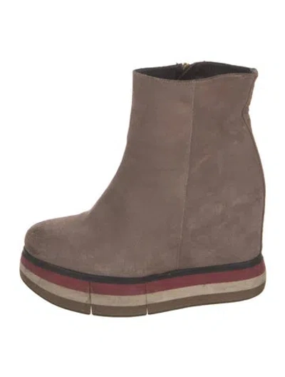 Pre-owned Paloma Barceló Suede Boots In Brown