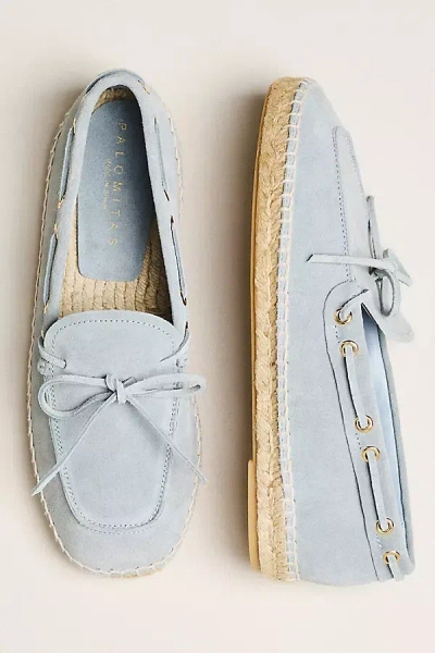 Paloma Barceló Suede Bow Boat Shoes In Blue