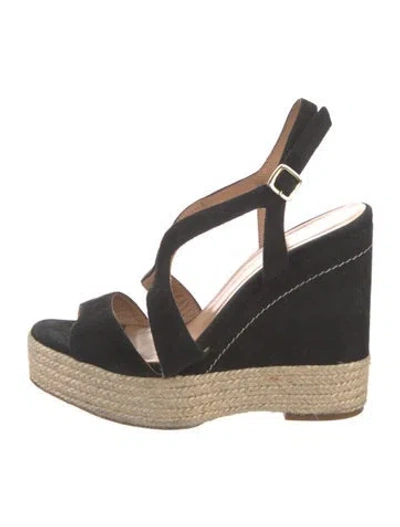 Pre-owned Paloma Barceló Suede Espadrilles In Black