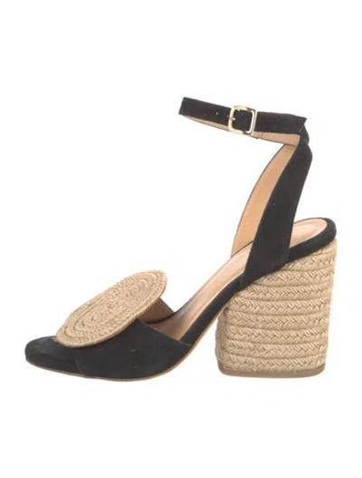 Pre-owned Paloma Barceló Suede Espadrilles In Black