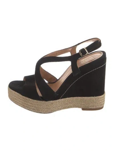 Pre-owned Paloma Barceló Suede Espadrilles In Black