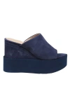 PALOMA BARCELÓ PALOMA BARCELÓ SUEDE MULES WITH WEDGE