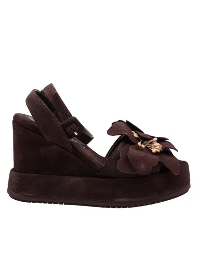 Paloma Barceló Paloma Barcelo Rita Sandal In Suede In Brown