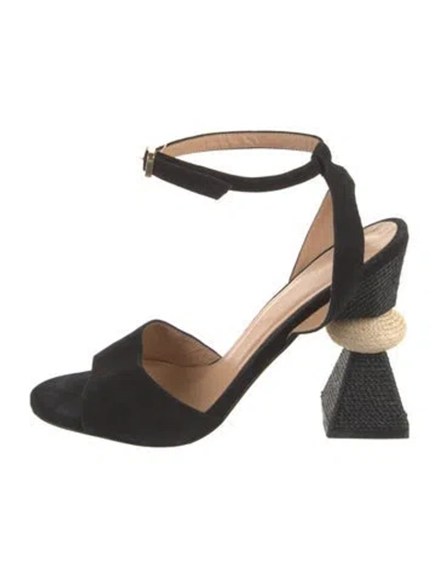 Pre-owned Paloma Barceló Suede Sandals In Black
