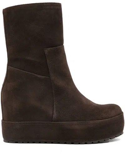 PALOMA BARCELÓ SUEDE WEDGE PUMPS