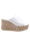 Paloma Barceló Paloma Alide Sandal In Leather With Rope Wedge In White