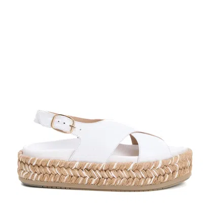Paloma Barceló White Leather Rope Wedge