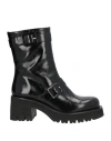 Paloma Barceló Woman Ankle Boots Black Size 10 Leather