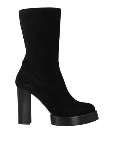 Paloma Barceló Woman Ankle Boots Black Size 6 Leather