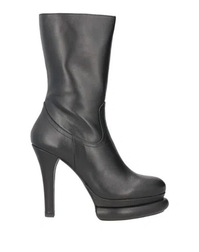 Paloma Barceló Woman Ankle Boots Black Size 9.5 Leather