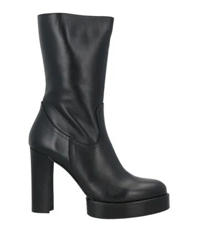 PALOMA BARCELÓ PALOMA BARCELÓ WOMAN ANKLE BOOTS BLACK SIZE 8 LEATHER