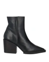 Paloma Barceló Woman Ankle Boots Black Size 10 Leather