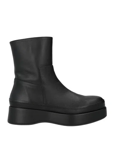 Paloma Barceló Woman Ankle Boots Black Size 8 Leather