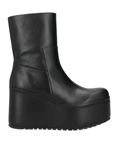 Paloma Barceló Woman Ankle Boots Black Size 8 Leather