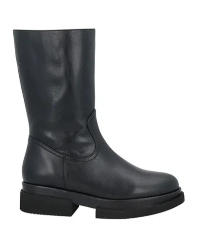 Paloma Barceló Woman Ankle Boots Black Size 8 Leather