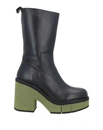PALOMA BARCELÓ PALOMA BARCELÓ WOMAN ANKLE BOOTS BLACK SIZE 6 LEATHER