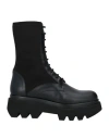 Paloma Barceló Woman Ankle Boots Black Size 8 Leather, Textile Fibers In Black