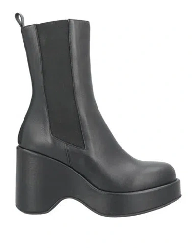Paloma Barceló Woman Ankle Boots Black Size 8 Soft Leather