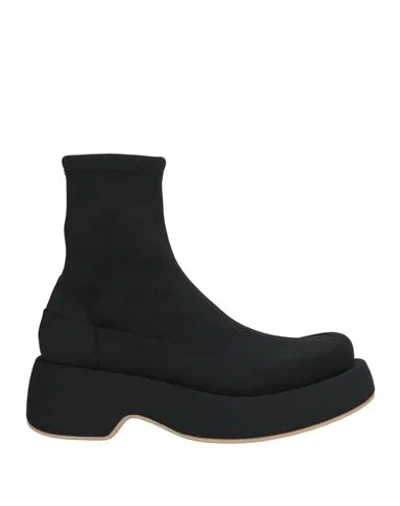 Paloma Barceló Woman Ankle Boots Black Size 8 Textile Fibers