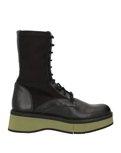 Paloma Barceló Woman Ankle Boots Black Size 7 Textile Fibers, Leather